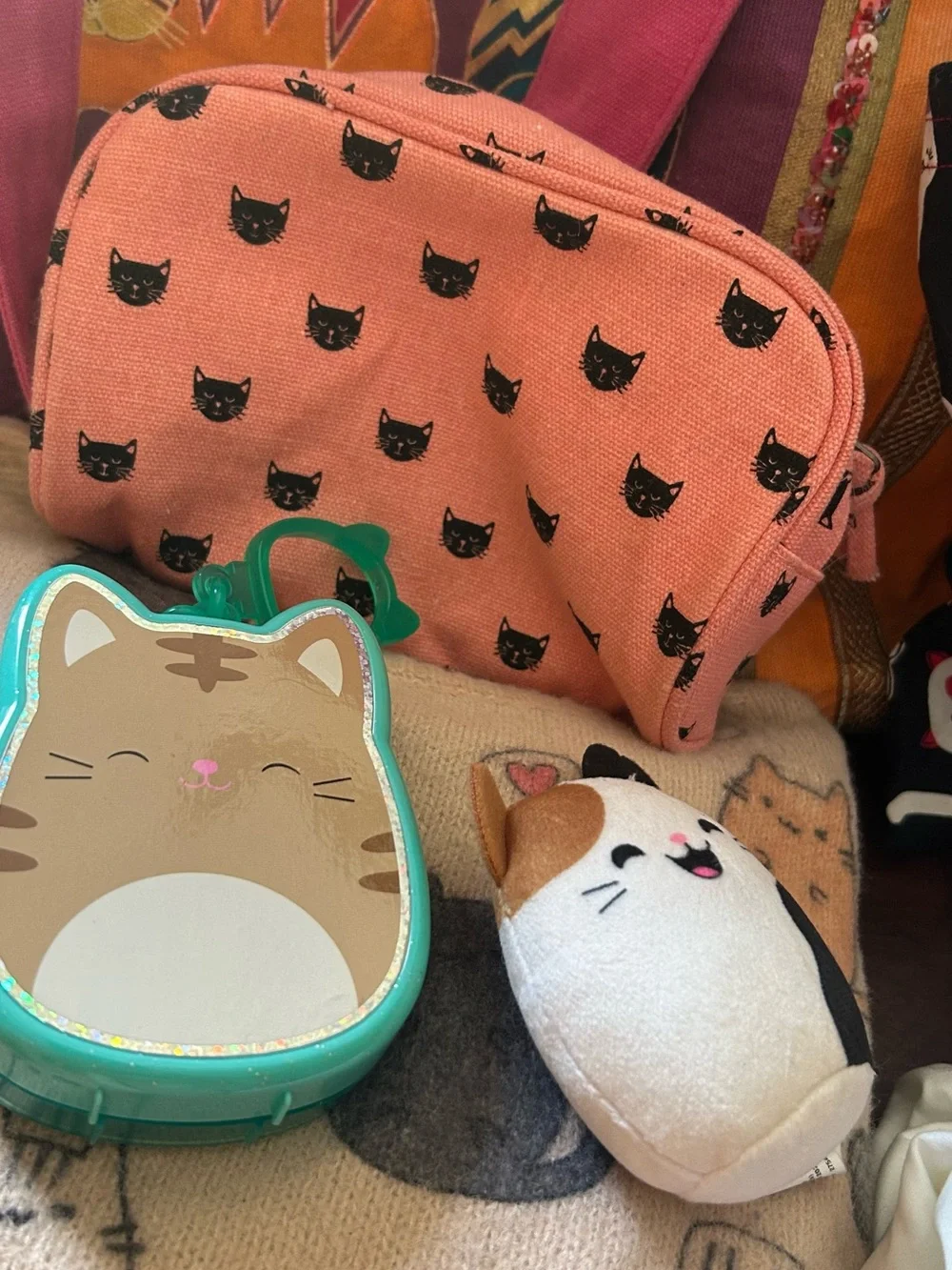 Laurel Burch Cat bag plus 7 cat items